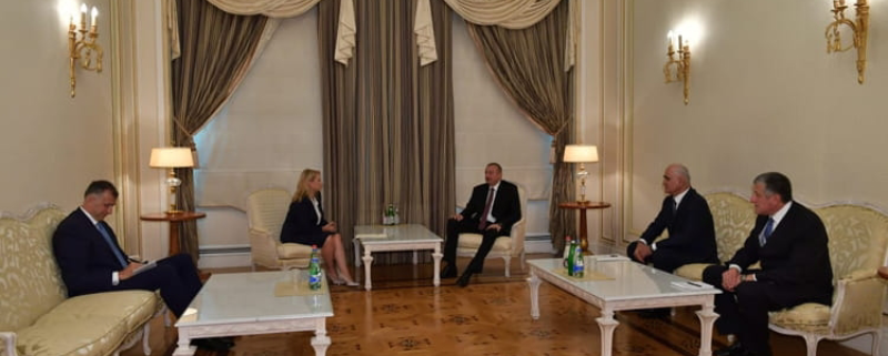 دیدار وزیر اقتصاد گرجستان و رئیس جمهوری آذربایجان