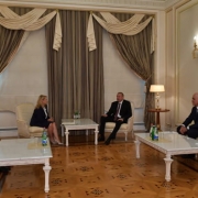 دیدار وزیر اقتصاد گرجستان و رئیس جمهوری آذربایجان
